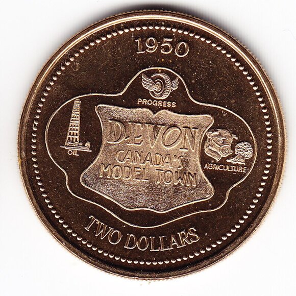 2000 Town of Devon $2 Token (b73) - Picture 1 of 2